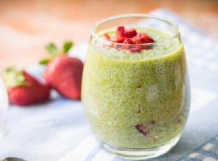 Strawberry Matcha Chia Pudding