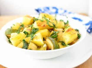 Grilled Pineapple Zucchini Side Salad