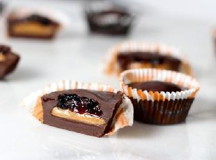 Chocolate PB & J Cups