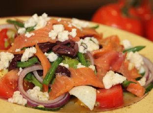 Alaskan Smoked Salmon Nicoise Salad With Alouette Crumbled Feta