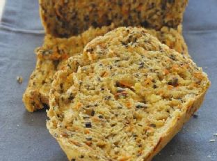 Carrot-sesame seed bread