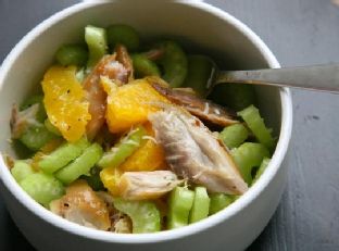 Celery, Orange and Smoked Mackerel Salad