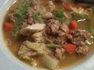 Chicken Sausage, White Bean and Cabbage Soup