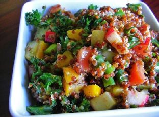 Colorful Red Quinoa Not So Tabbouleh Salad