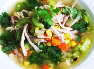 Hearty Chicken & Grilled Corn Soup