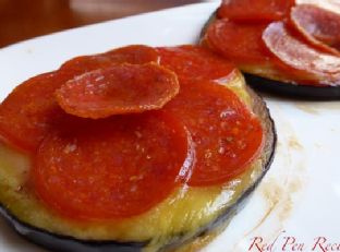 Mini eggplant pizza