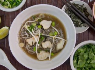 Miso, Fish and Rice Stick Soup