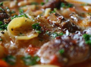 Orecchiette, Sausage and White Bean Soup