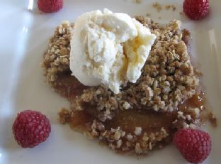 Raspberry Peach Crisp