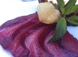 Scarlet Poached Pears