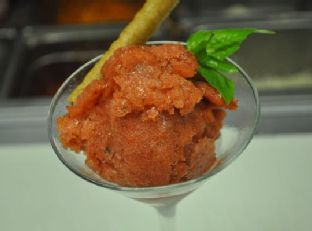 Strawberry Basil Italian Ice