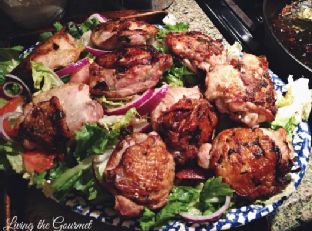 Ginger-Garlic and Lime Chicken Thighs with Escarole Salad