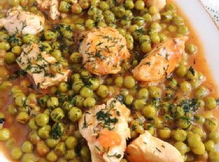 Romanian Pea and Chicken Stew