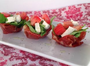 Rocket Prosciutto Cups Appetizer