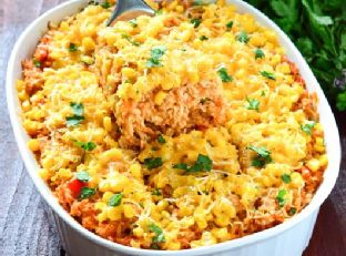 Chicken Enchilada Rice Casserole