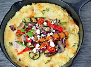 White Cheddar Grits with Veggies