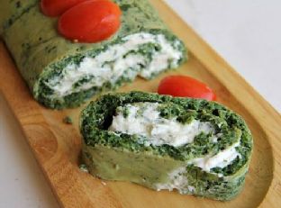 Spinach Goats Cheese Roulade Main Dish