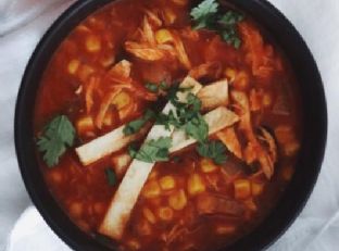 Chicken Tortilla Soup with Bone Broth