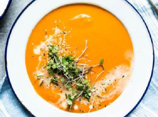 Healthy Tomato Soup with Coconut and Curry