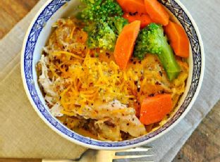 Cheesy Zesty Crockpot Chicken and Rice