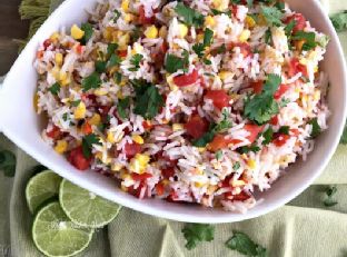 Fiesta Rice Salad with Honey Lime Dressing