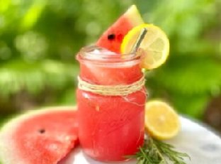 Watermelon Lemonade with Rosemary