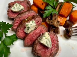 Sheet Pan Dinner: Hanger Steak with Mushrooms and Carrots