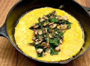 Spinach Mushroom Omelette with Parmesan