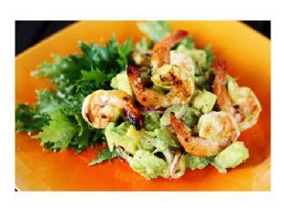 Avocado-Mango Salad With Grilled Shrimp