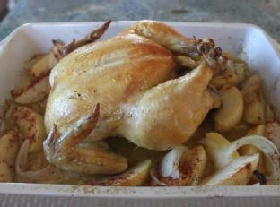 Baked Chicken with Cinnamon Apples