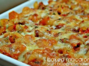 Baked Macaroni With Bolognese Sauce