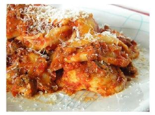 Baked Ravioli & Meat Sauce