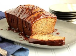 Banana Bread with Chocolate Glaze