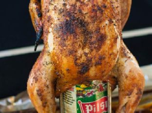 Barbecued Beer Can Chicken