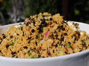 Black Lentil and Couscous Salad