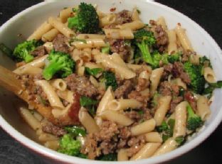 Broccoli, Sausage and Fresh Basil Pasta