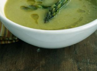 Cedar Smoked Asparagus Soup