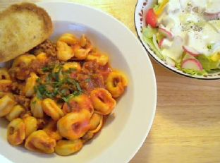 Cheese Tortellini With Sausage Ragu