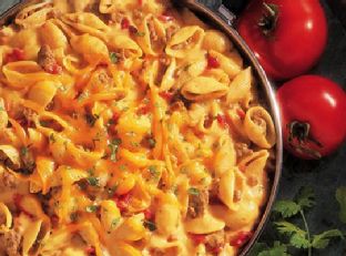 Cheesy Picante Beef Macaroni