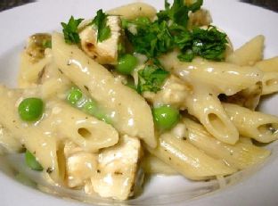 Chicken and Penne Pasta With Garlic Rosemary Sauce