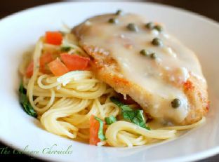 Chicken Piccata With Angel Hair Pasta