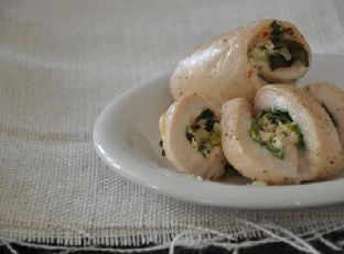 Chicken Roll-Ups With Feta Cheese and Arugula