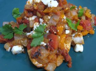 Chicken With Tomatoes, Peppers, and Feta