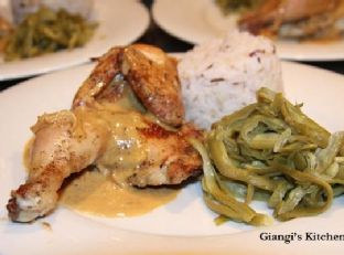 Cornish Game Hen with Whisky and Cream Pan Sauce