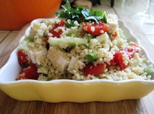 Cous Cous Tofu Salad With Creamy Herb Dressing