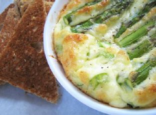 Egg Souffle With Bacon and Asparagus