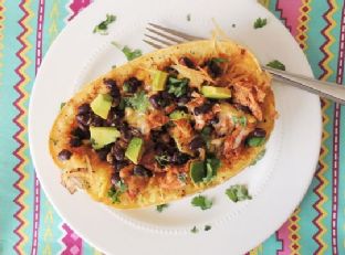 Enchilada Stuffed Spaghetti Squash