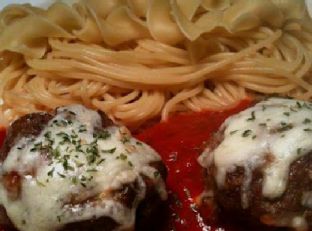 Extra Large Homemade Meatballs w Pasta