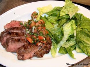 Flank Steak with Herbed Salsa