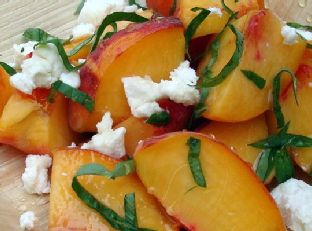 Fresh Peach With Goat Cheese Side Salad